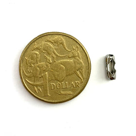 Ball Chain Joiner - Chrome - 2.4mm x Qty 100. Australia.