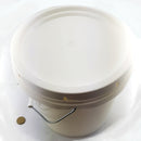 A plastic bucket filled with 25kg of bullet head nails, size 3.75mm. Melbourne Australia.