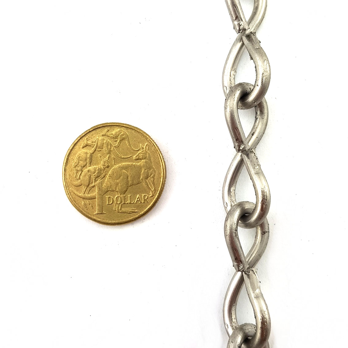 Australian made Single Jack Chain in marine grade stainless steel, size 3.15mm, purchase by the metre. Made in Melbourne, Australia.