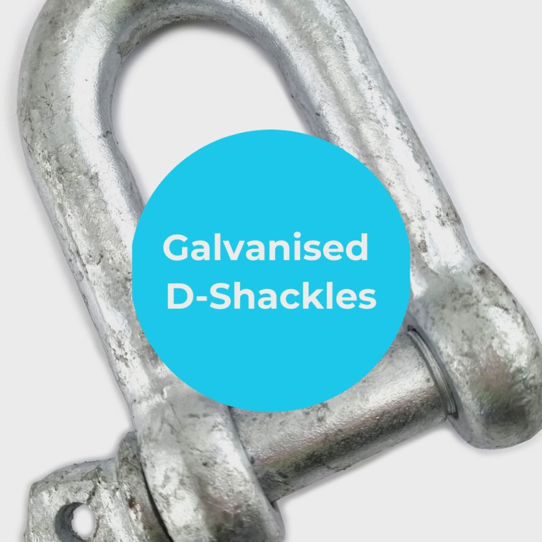 Galvanised D Shackles.Sizes: 16mm, 20mm, 22mm. Shop D-Shackles and Hardware online at factory direct prices. Shipping Australia wide or Melbourne pick-up