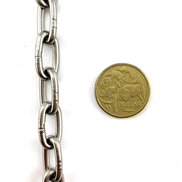 Welded Link Chain - Stainless Steel - 3mm x 25kg (150 meters). Melbourne, Australia