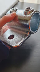 Side Mount Upright Support (Heavy-duty Side Palm) for Galvanised Pipe, by Interclamp. Shop chain.com.au. Australia wide shipping.