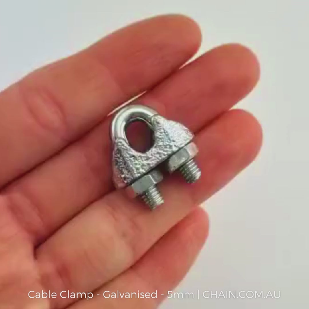 Galvanised cable clamp size 5mm. Shop balustrade supplies and hardware online. Australia wide shipping. Chain.com.au
