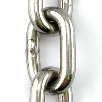 8mm stainless steel welded link chain. Order by the metre. Australia wide delivery.
