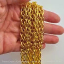 Trace Chain in a Gold Plated Finish. Size: 1.5mm, T150. Jewellery Chain, Australia wide shipping. Shop chain.com.au