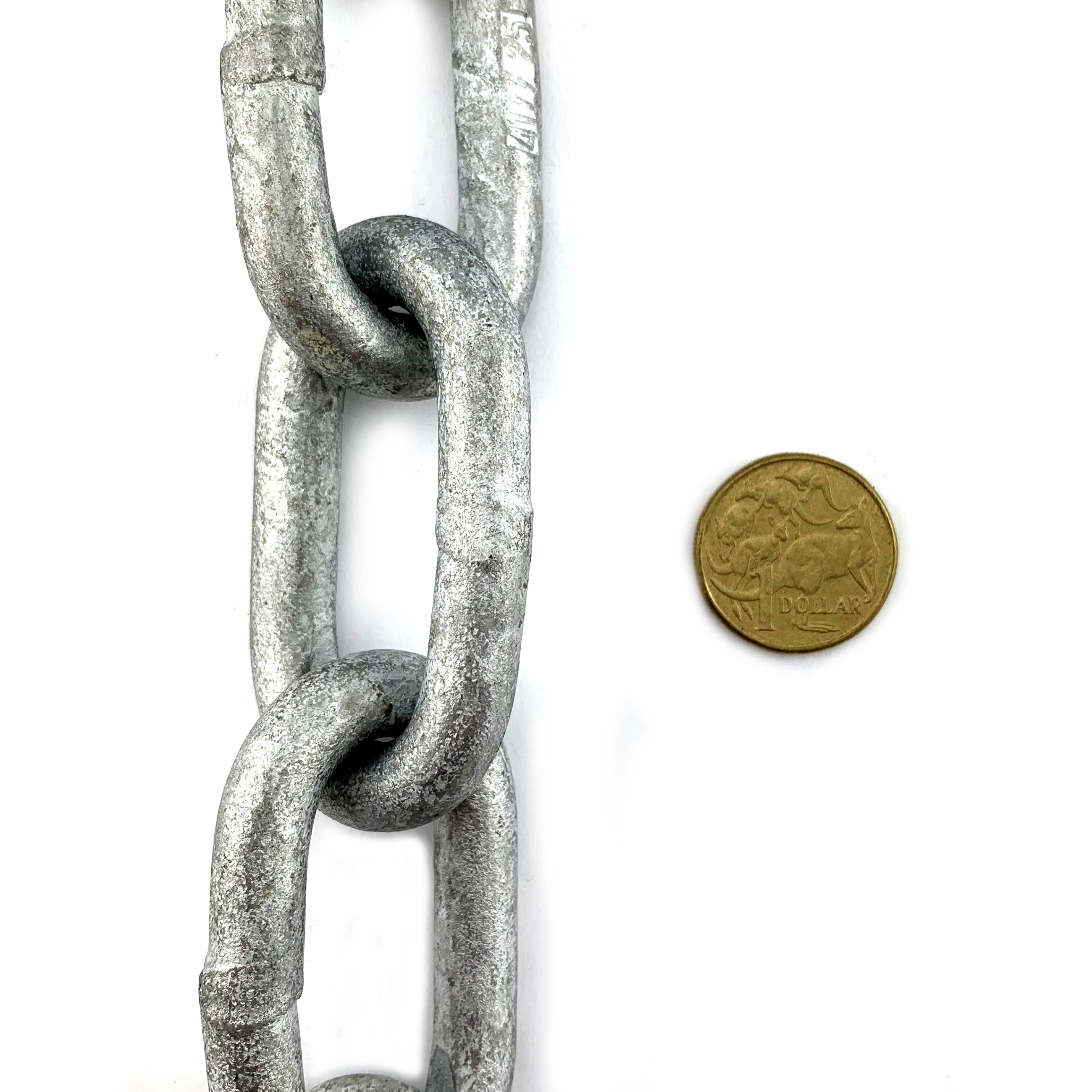 AS Galvanised Trailer Chain 10mm x 25kg (13m). Australia wide delivery