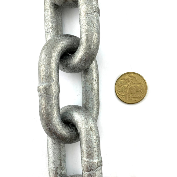 AS 13mm long link galvanised trailer chain x 25kg, 7 metres. Melbourne, Australia