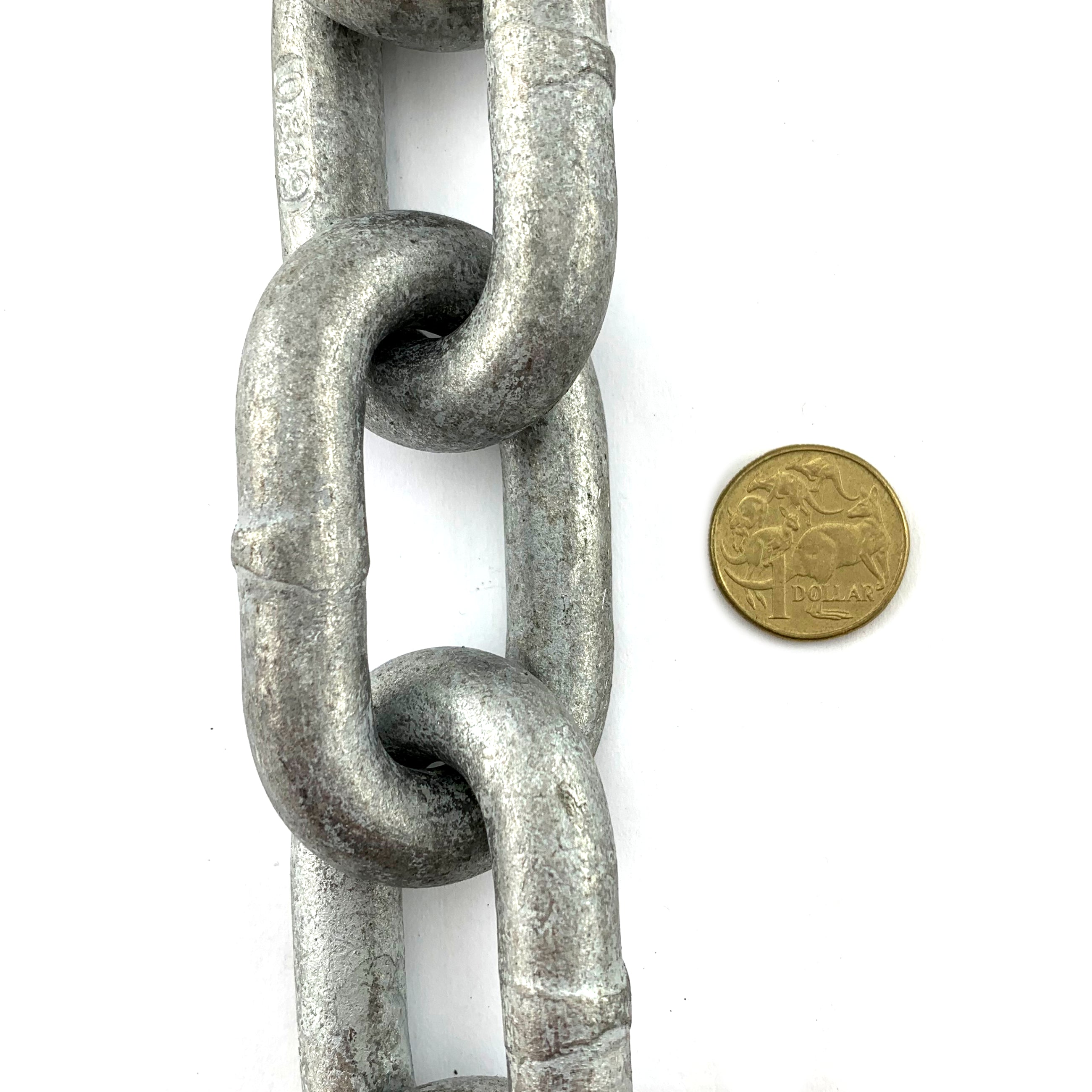 AS 13mm long link galvanised trailer chain. Order by the metre. Melbourne, Australia