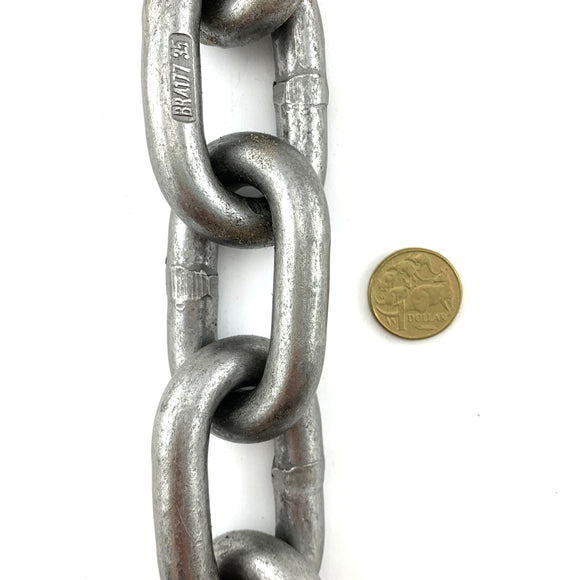 AS Plain Steel Trailer Chain 13mm x 25kg (7m). Melbourne, Australia