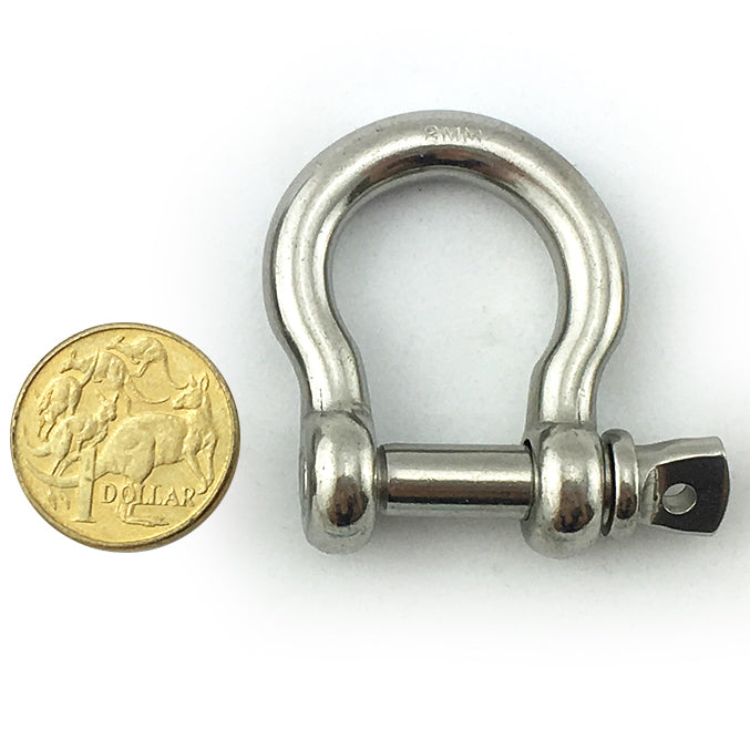 Bow Shackle Stainless Steel - 8mm - Australia