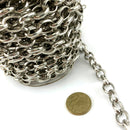Chrome-plated box chain, size: 4mm. Order by the metre. Australia wide delivery.