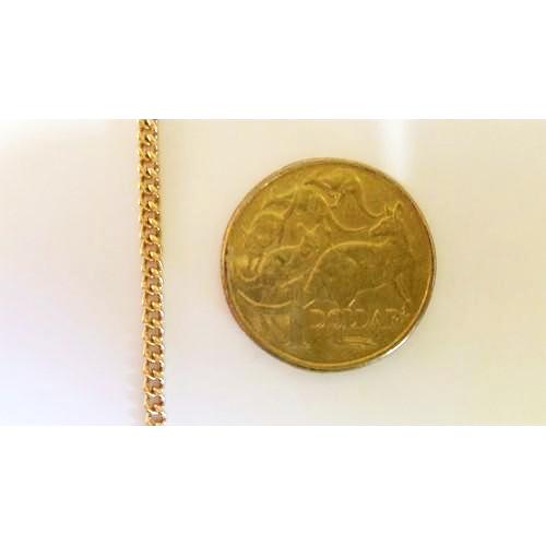Gold plated curb chain. C70. Jewellery chain. Australia.