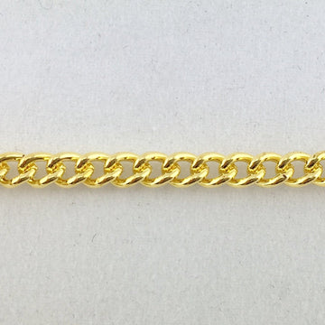 Gold plated curb chain. Jewellery chain Australia wide delivery.