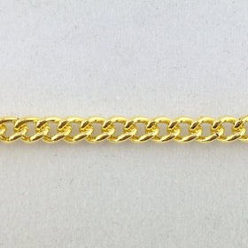 Gold plated curb chain. Jewellery chain Australia wide delivery.