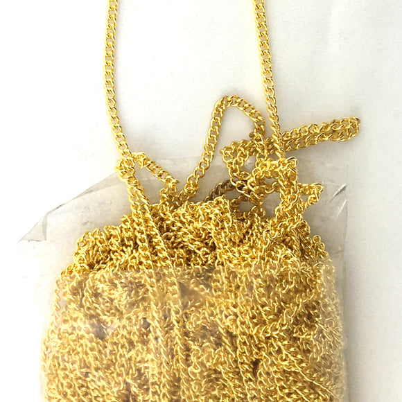 Curb jewellery chain in a gold-plated finish, size: C80, quantity: 25 metres. Melbourne Australia