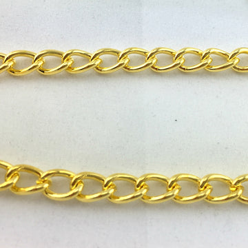 curb chain long gold plated size CL150.