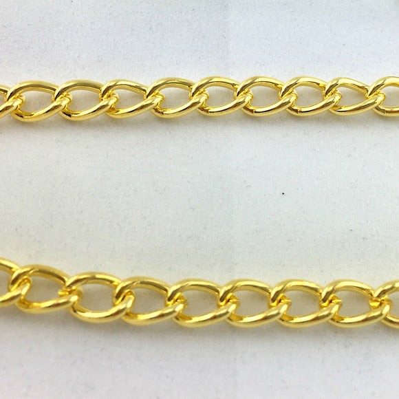 curb chain long gold plated size CL150.