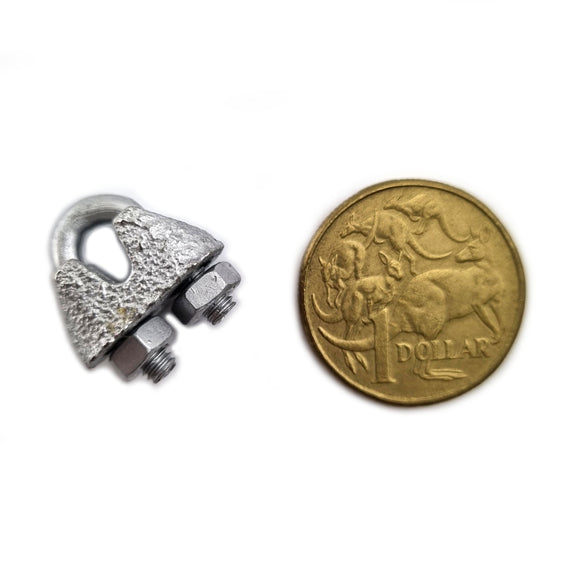 4mm Cable Clamp Galvanised. Balustrade supplies Australia