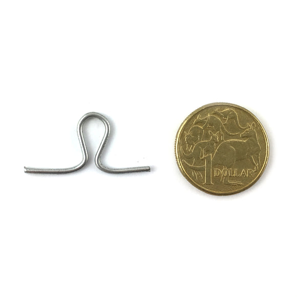 Australian made galvanised wire Caterpillar Clips packaged in bags of 100 or 1000. Australia wide shipping, shop online chain.com.au