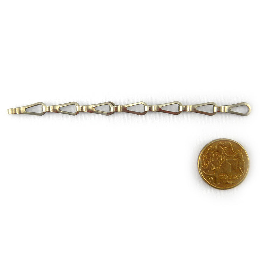 Decorative Chandelier Chain, by the metre, nickel finish. Australia