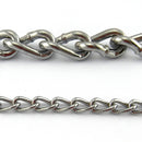 Chrome Curb Chain, by the metre. Various sizes. Decorative Chain Australia wide delivery