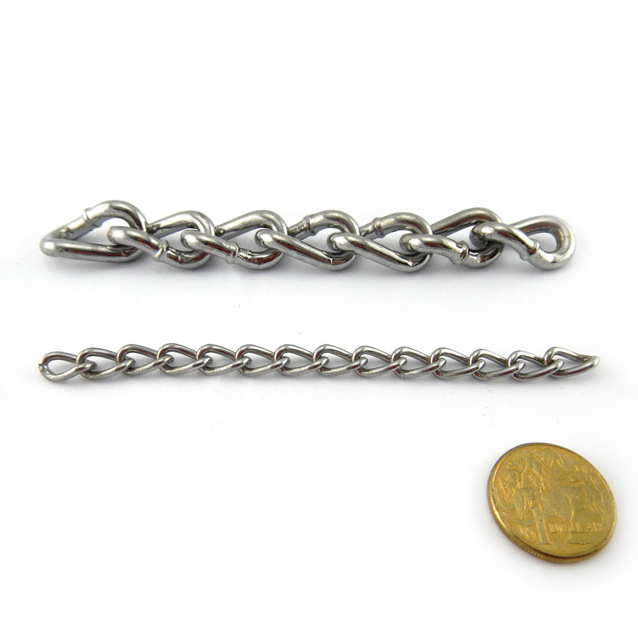 Chrome curb chain. Size: 1.2mm. By the metre. Melbourne Australia