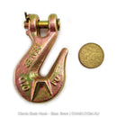 Clevis Grab Hook forged steel with a zinc passivated finish. Size: 6mm. Australia shipping. Shop lifting, rigging and load restraint products online at chain.com.au