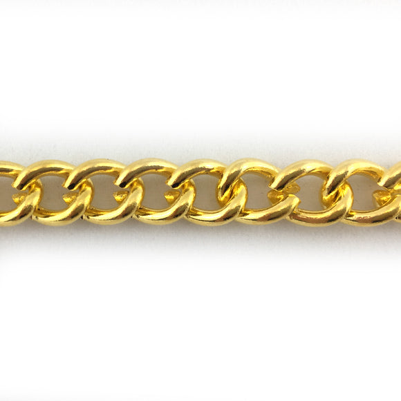 Gold plated curb chain C80. Jewellery chain Australia wide delivery.