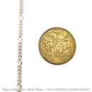 Figaro Curb Chain Silver Plated. Size: 1.0mm, C100FG. 25m Reel. Shop Jewellery Chain online. Australia wide shipping. Chain.com.au