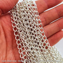 Curb Chain Oval - Silver Plated - Size: 1.2mm (CO120). Jewellery chain Australia. Shop chain online chain.com.au