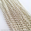 Curb Chain Oval - Silver Plated - Size: 1.2mm (CO120). Jewellery chain Australia. Shop chain online chain.com.au