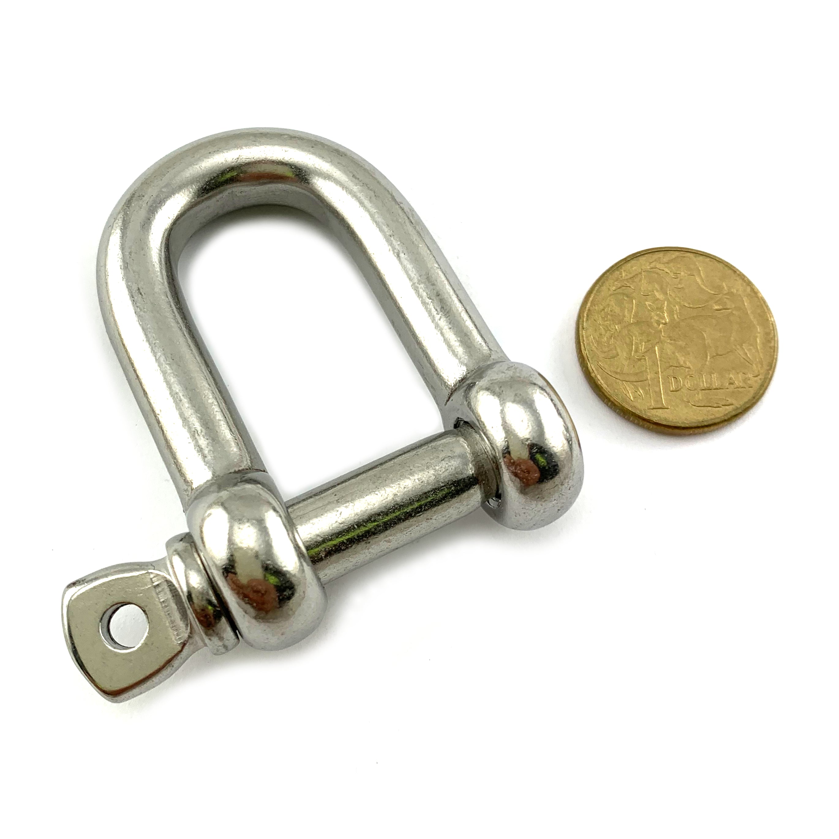 D Shackle in Stainless Steel, size: 10mm . Australia.