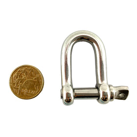 D Shackle - Stainless Steel - 8mm . Melbourne & Australia wide.