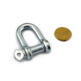 Zinc coated, galvanised D Shackle, size 8mm, untested. Melbourne Australia