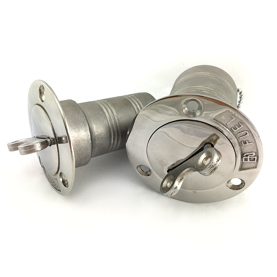 Deck Water and Fuel Nozzles in Stainless Steel - sizes 38mm and 50mm. Melbourne Australia.