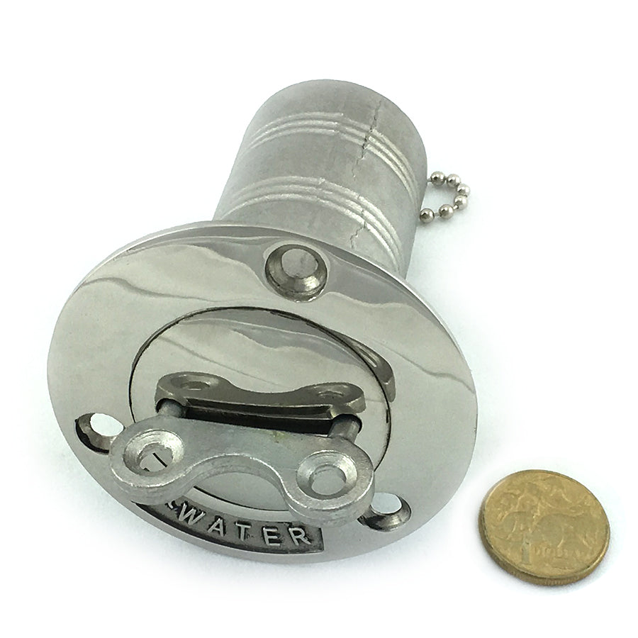 Deck Water Nozzle - Stainless Steel - 38mm. Melbourne Australia.