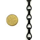 Double Jack Chain Black Powder Coated, size 2mm. Order by the metre. Melbourne, Australia.