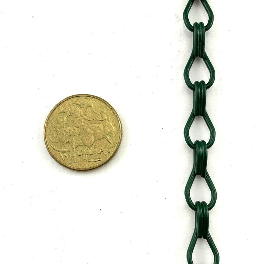 1.6mm Jack Chain Green Powder Coated. By the metre. Australian Made ...