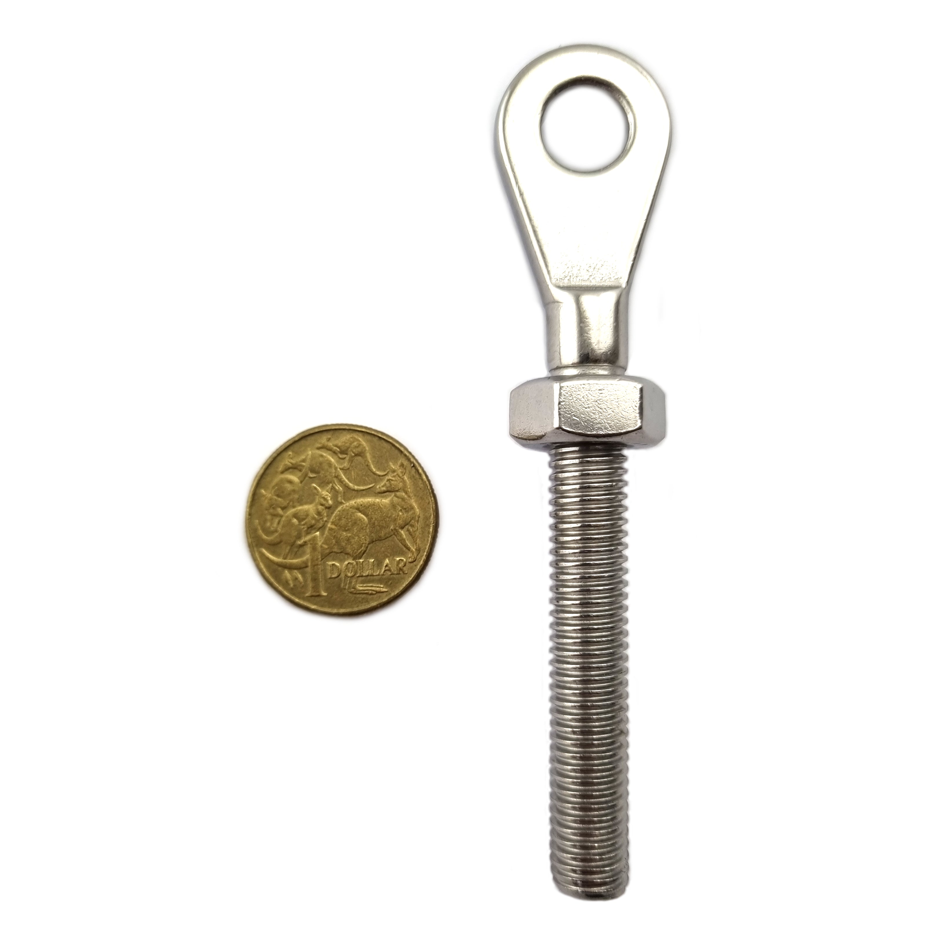 10mm Eye Terminal in Stainless Steel with a 60mm thread. Shop chain.com.au