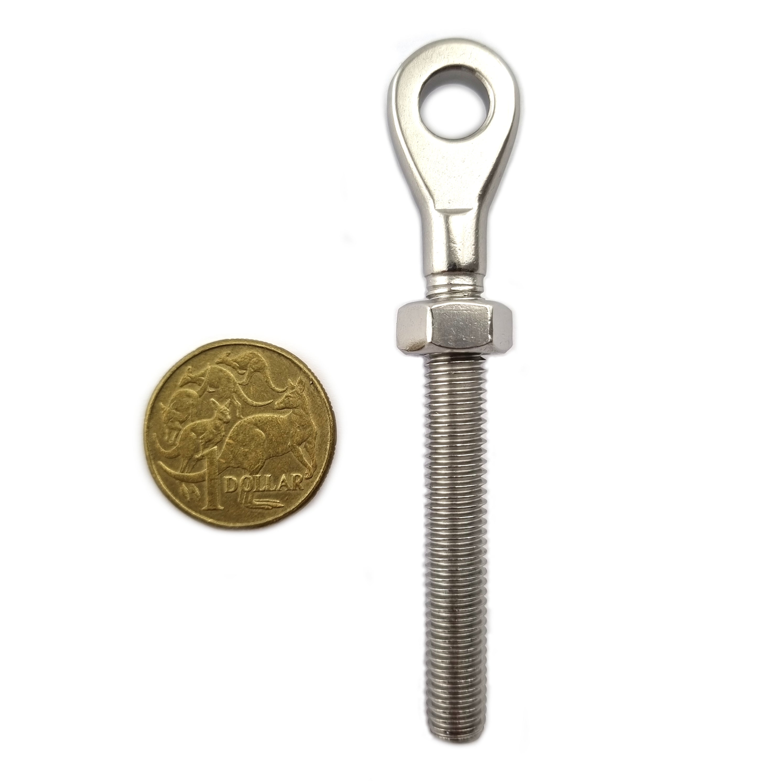 8mm Eye Terminal, Stainless Steel with a 56mm thread. Shop chain.com.au
