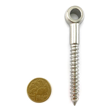 Eye Terminal - Stainless Steel - Timber Thread - 6mm. Australia.