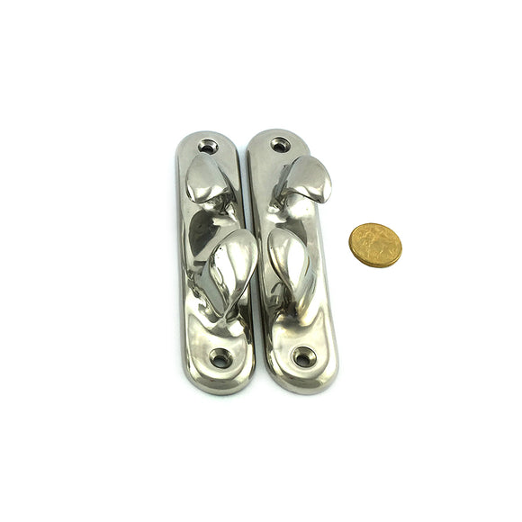 Stainless Steel Fairlead Bow Chocks, size 150mm in type 316 SS Marine Grade. Packaged in a set of two. Australia.