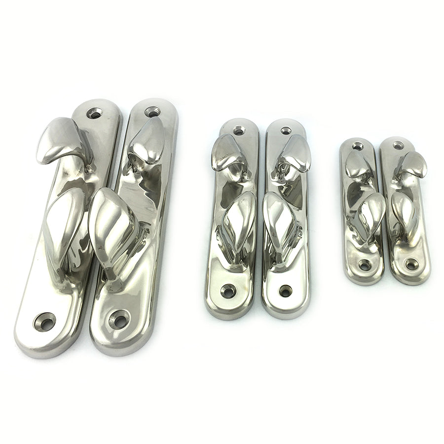 Stainless Steel Fairlead Bow Chocks, size 250mm in type 316 SS Marine Grade. Marine Products, Delivery Australia wide.
