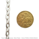 Hammered Trace Chain in a Silver Plated Finish. Size: 1.5mm, T150H. Jewellery Chain, Australia wide shipping. Shop chain.com.au