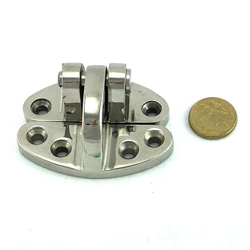 Stainless steel deck hinge in type 316 marine grade stainless steel. Melbourne Australia