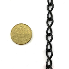 Single Jack Chain in Black, size 2mm, by the metre. Australian made.