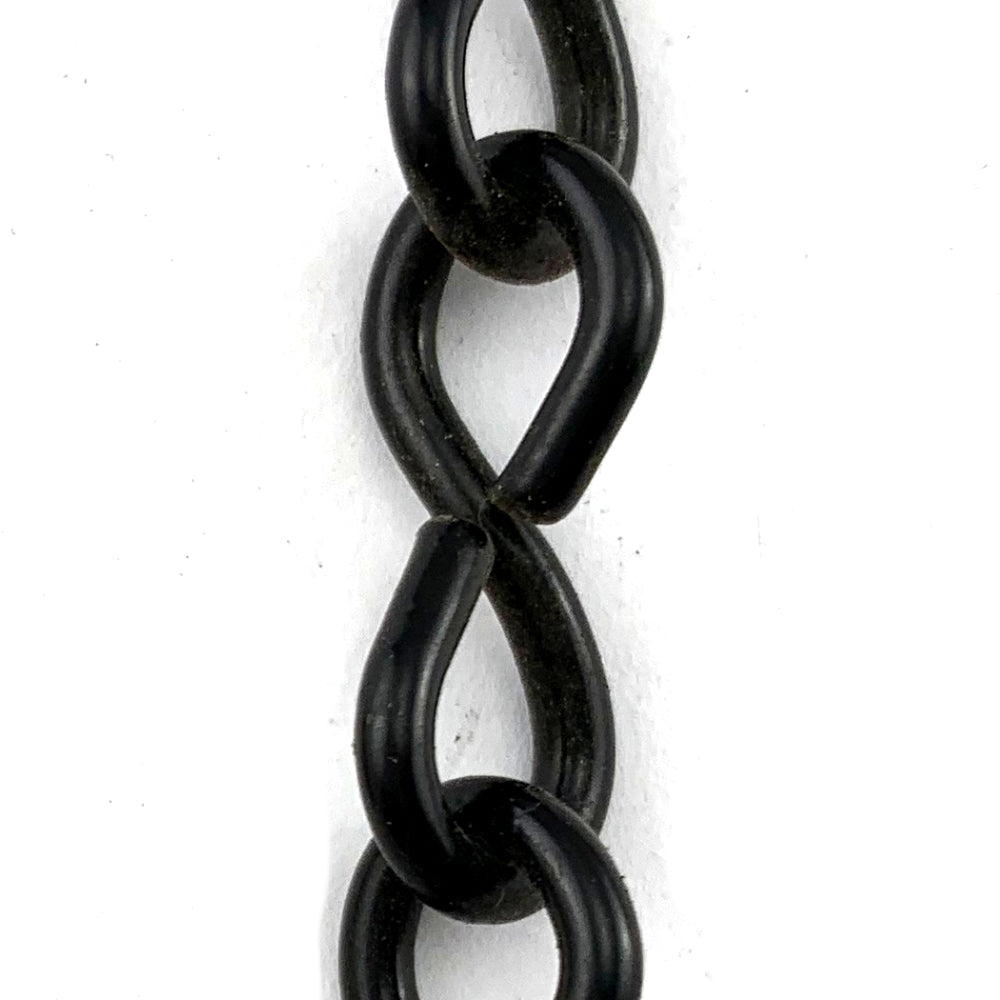 Single Jack Chain in Black, size 2mm, quantity 30m. Melbourne. Australian Made.