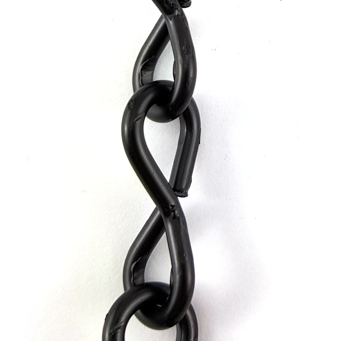 Single Jack Chain in Black powder coated finish, size 2.5mm, by the metre. Melbourne and Australia wide delivery.