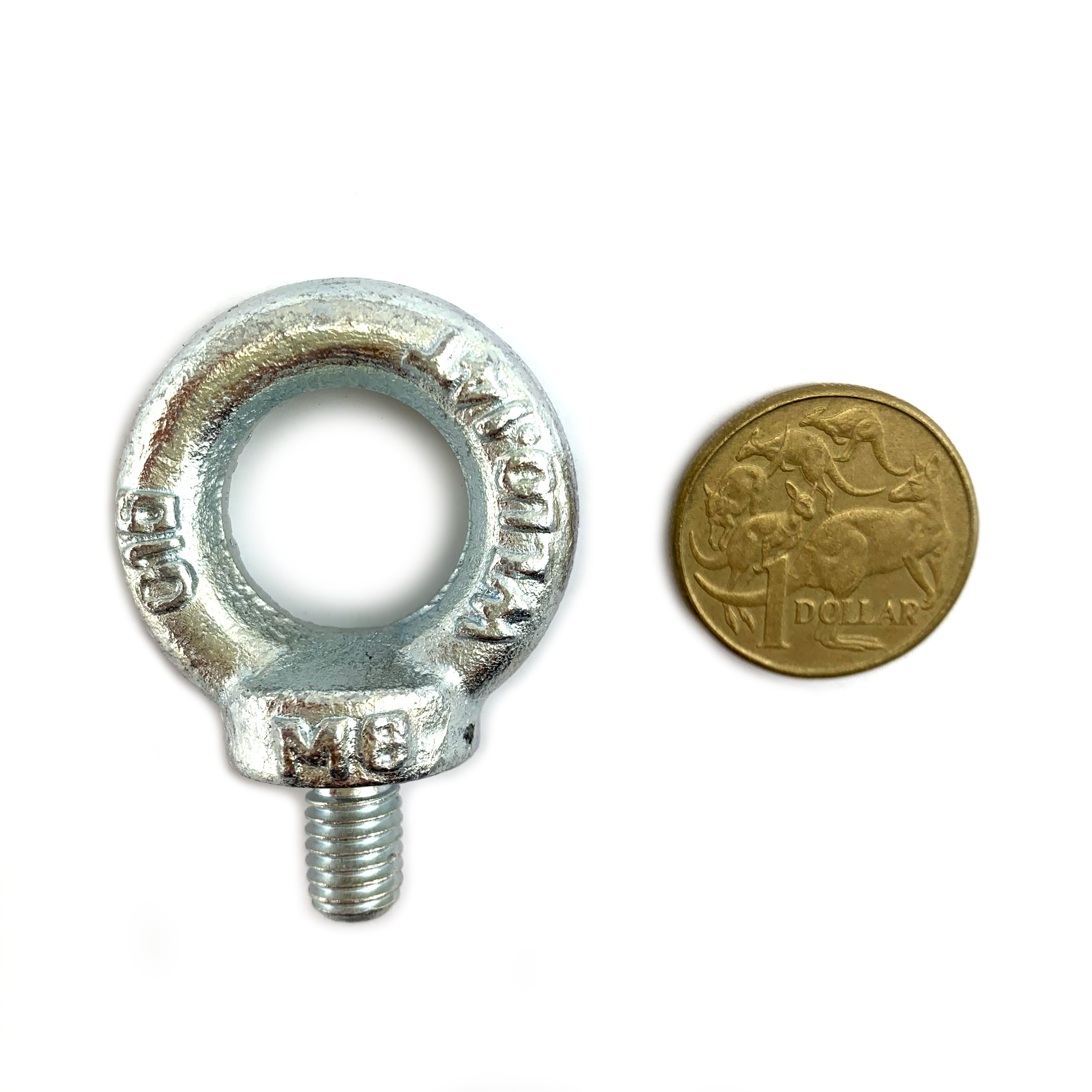 Lifting Eye Bolt Galvanised, Size 8mm x 10mm Thread. Shop hardware bolts online. Australia wide shipping.