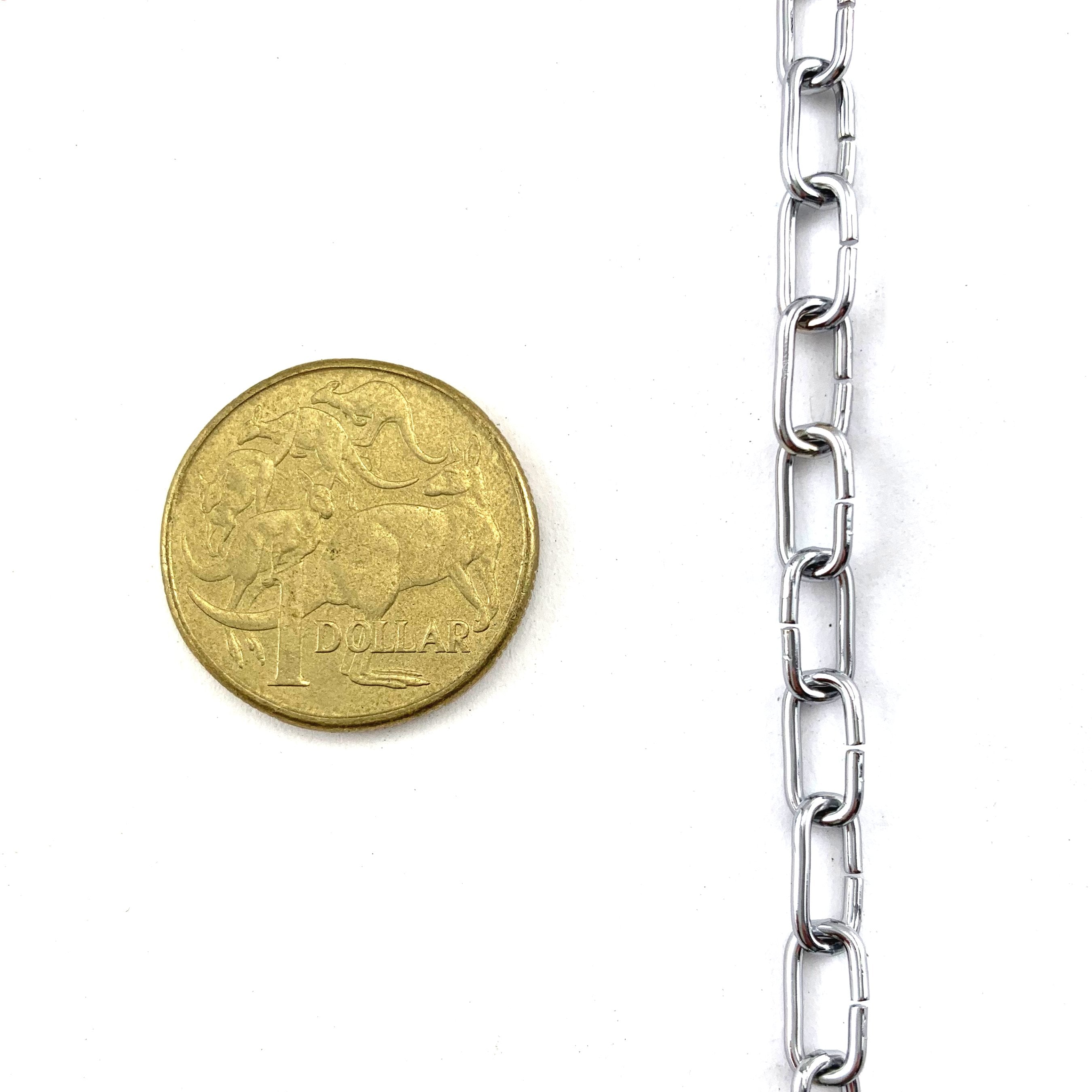 Chrome plated mini chain, 1mm, 50 metres. Decorative chain Melbourne Australia